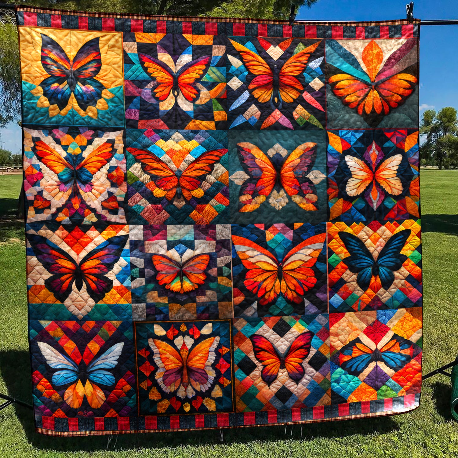 Colorful Butterfly Art Quilt TD240802Y