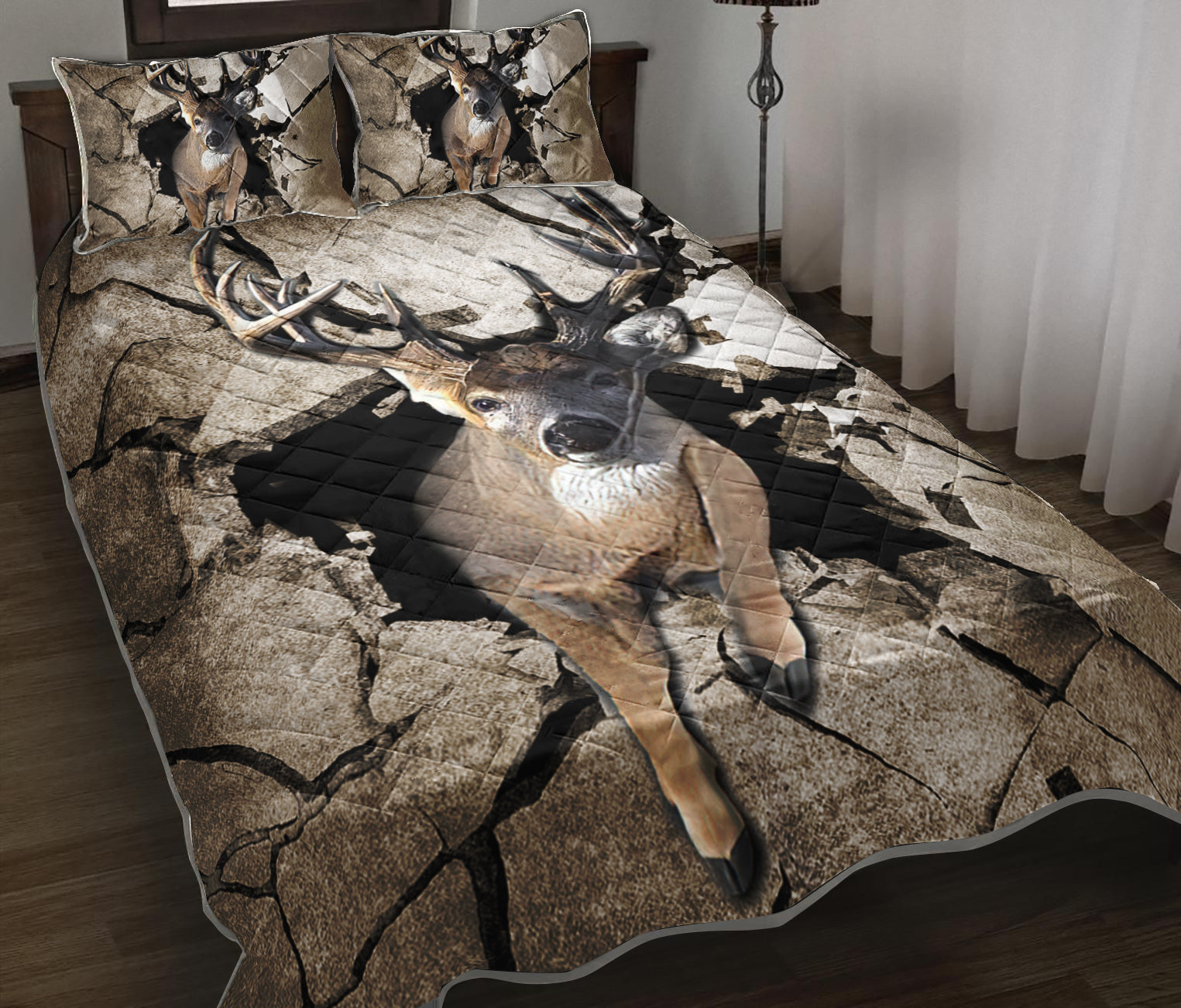 Deer Hunting Quilt Bed Set TL180907