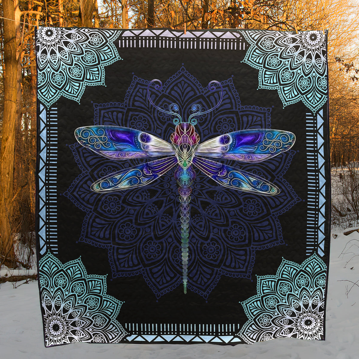 Dragonfly Mandala Art Quilt HN041102M