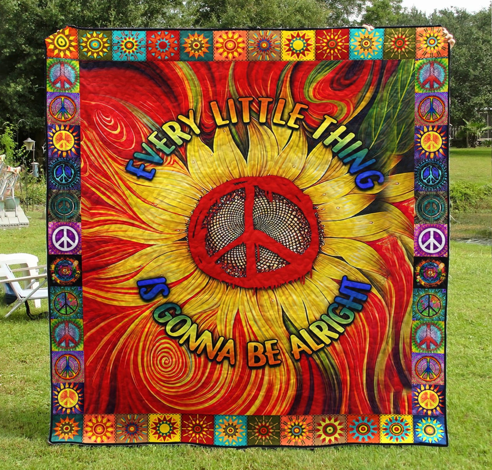 Hippie Sunflower Art Quilt TL040703Y