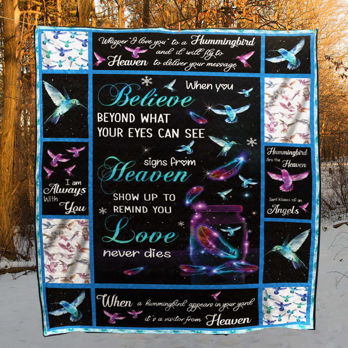 Hummingbirds CLH0512389Q Art Quilt