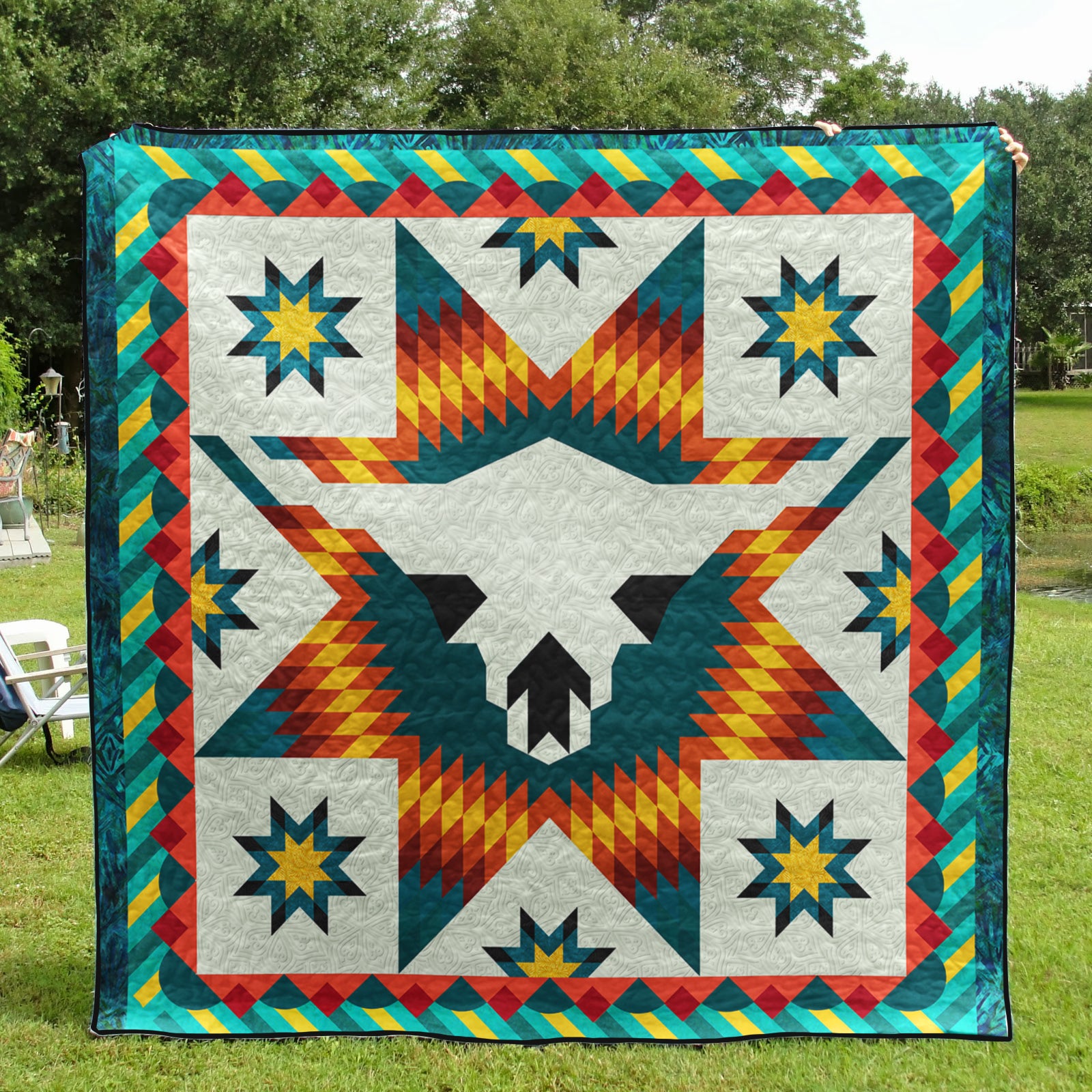 Native American Inspired Art Quilt HN24022306BL