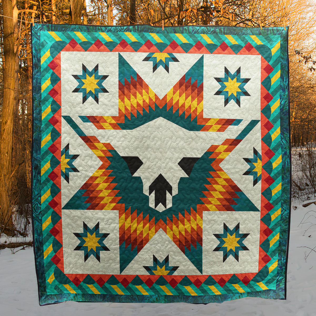 Native American Inspired Art Quilt HN24022306BL