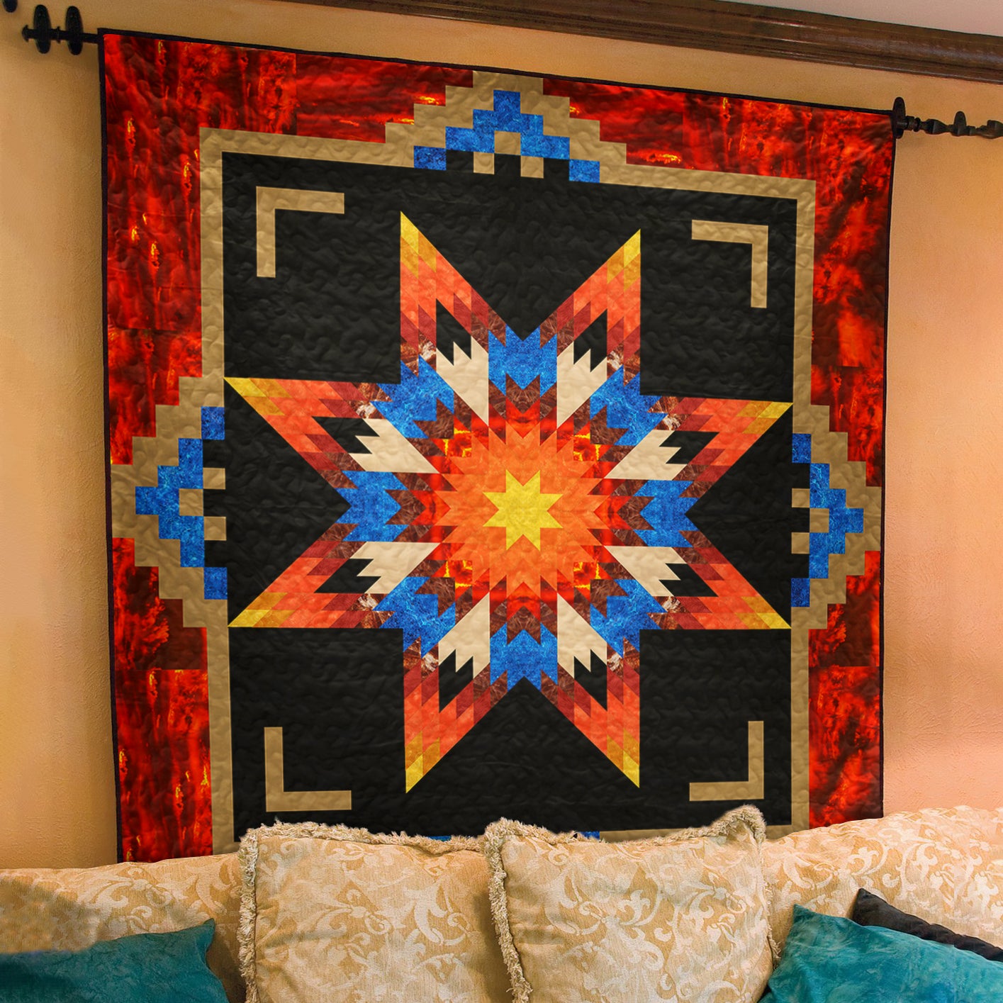 Native American Inspired Star Art Quilt TL01032301BL