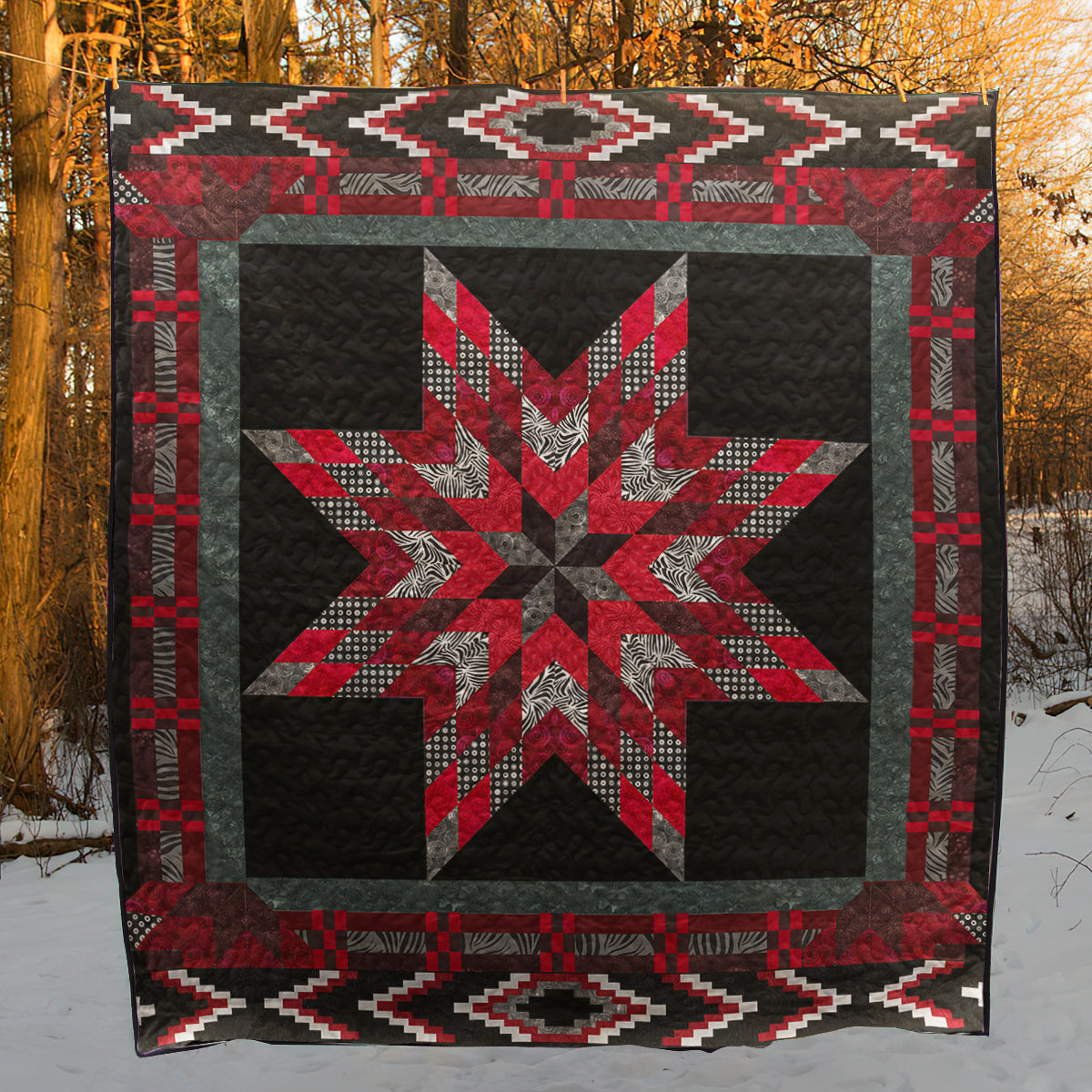 Native American Inspired Star Art Quilt TL02032303BL