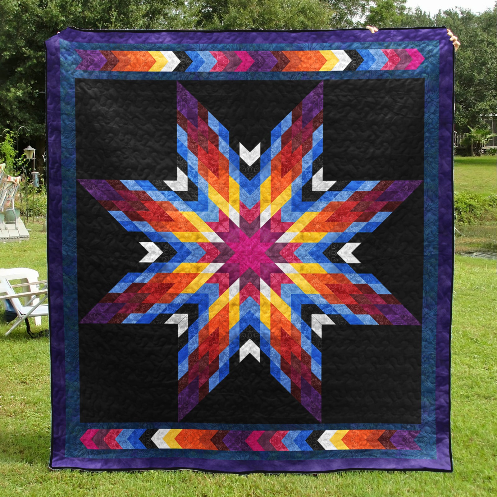 Native American Inspired Colorful Star Art Quilt TL260505Y