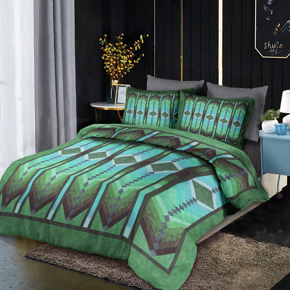 Native American Inspired Green Bedding Sets MT020607ABS