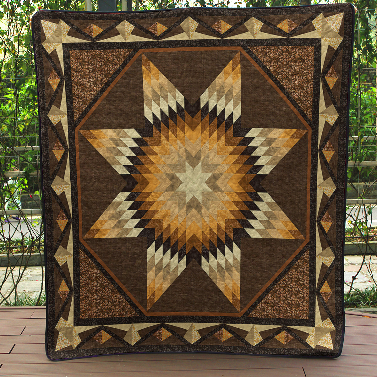 Native American Inspired Lone Star Art Quilt TN250503D