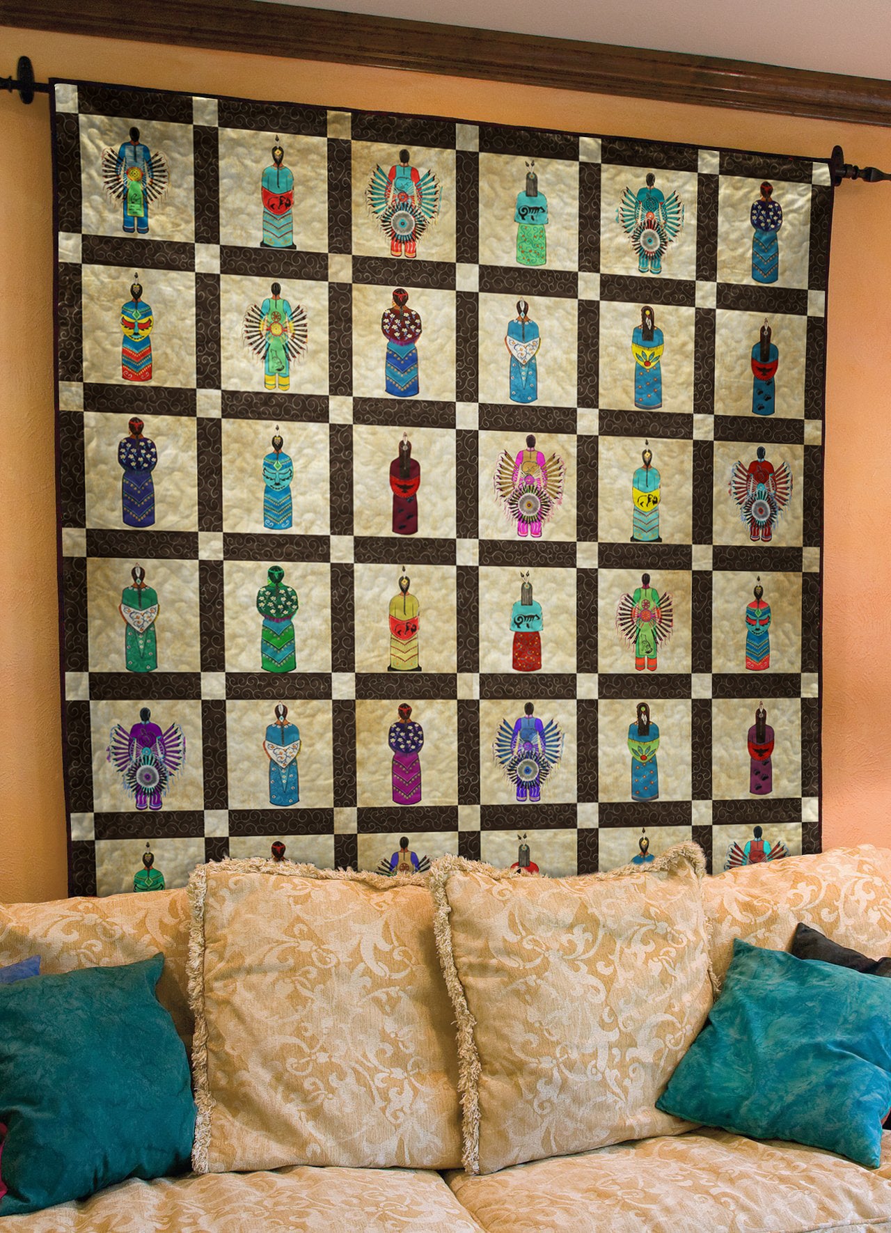 Native American Inspired Powwow Art Quilt TL080402Y