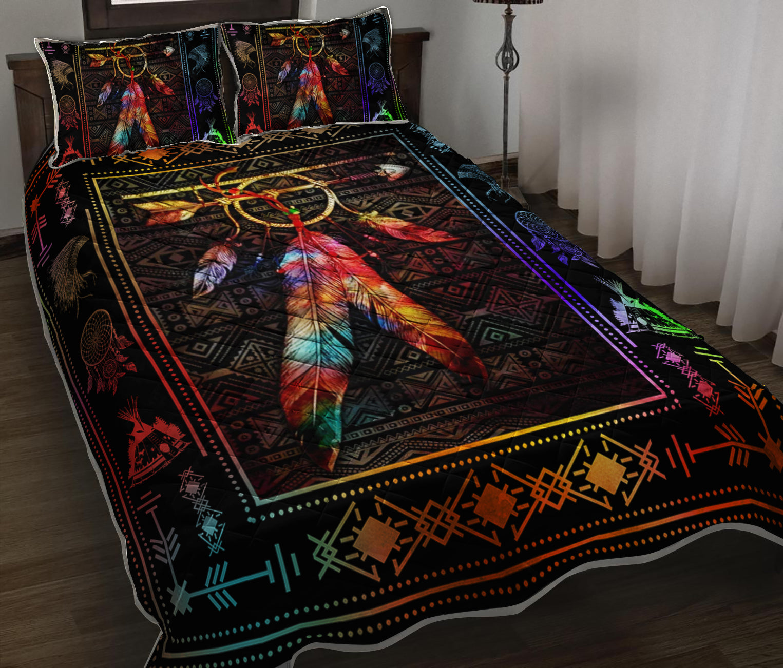 Native American Inspired Quilt Bed Set TL041011