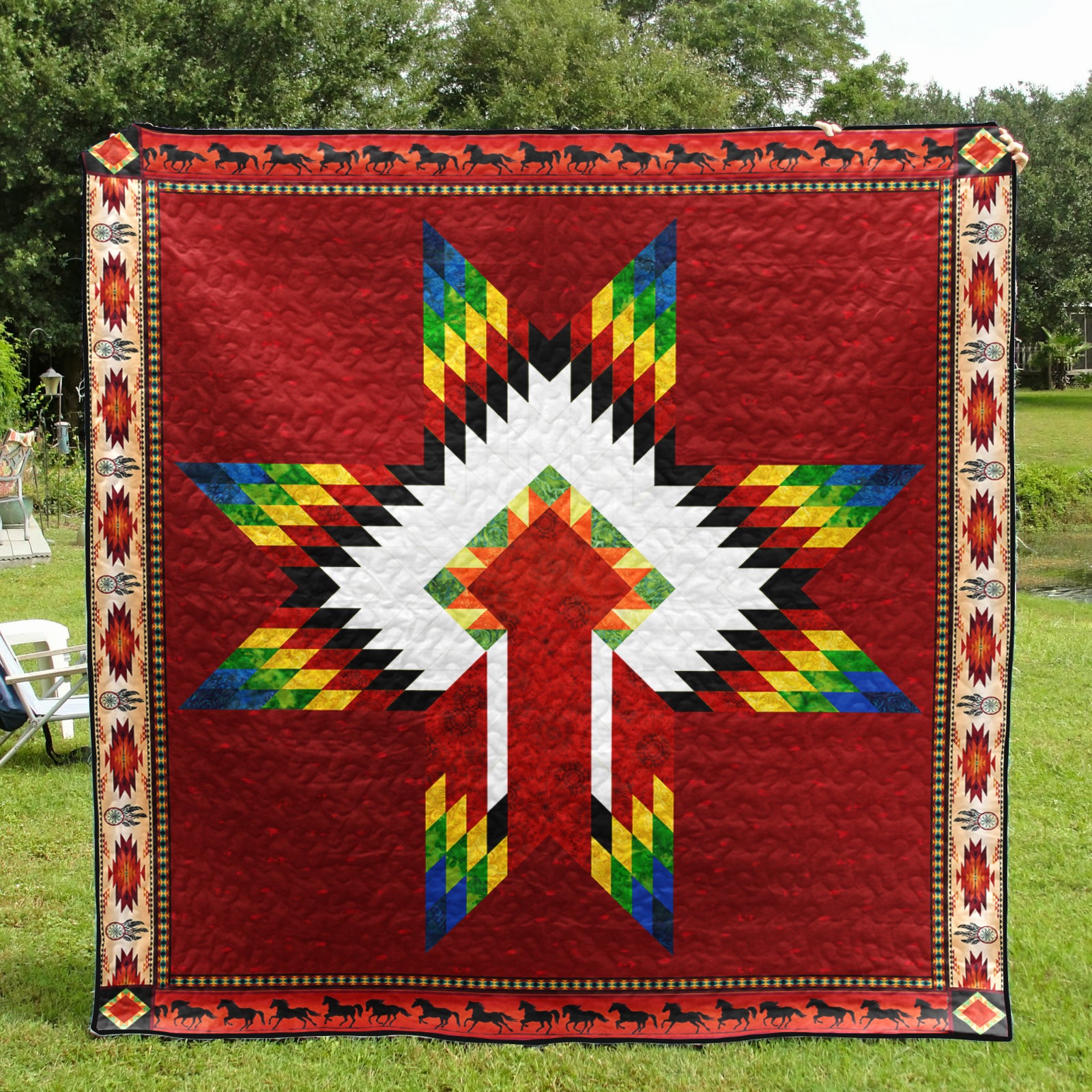 Native American Inspired War Bonnet Art Quilt TL180515Y