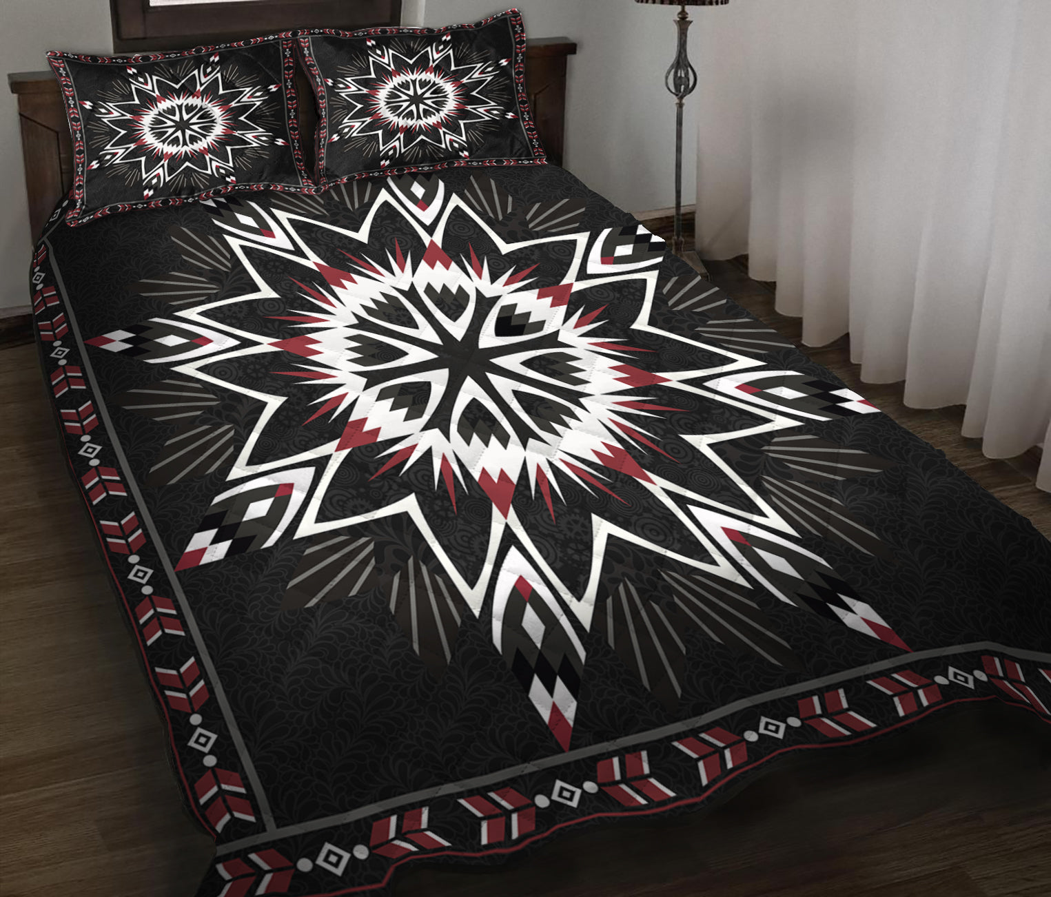 Native American Inspired Star Quilt Bed Set HN230503M