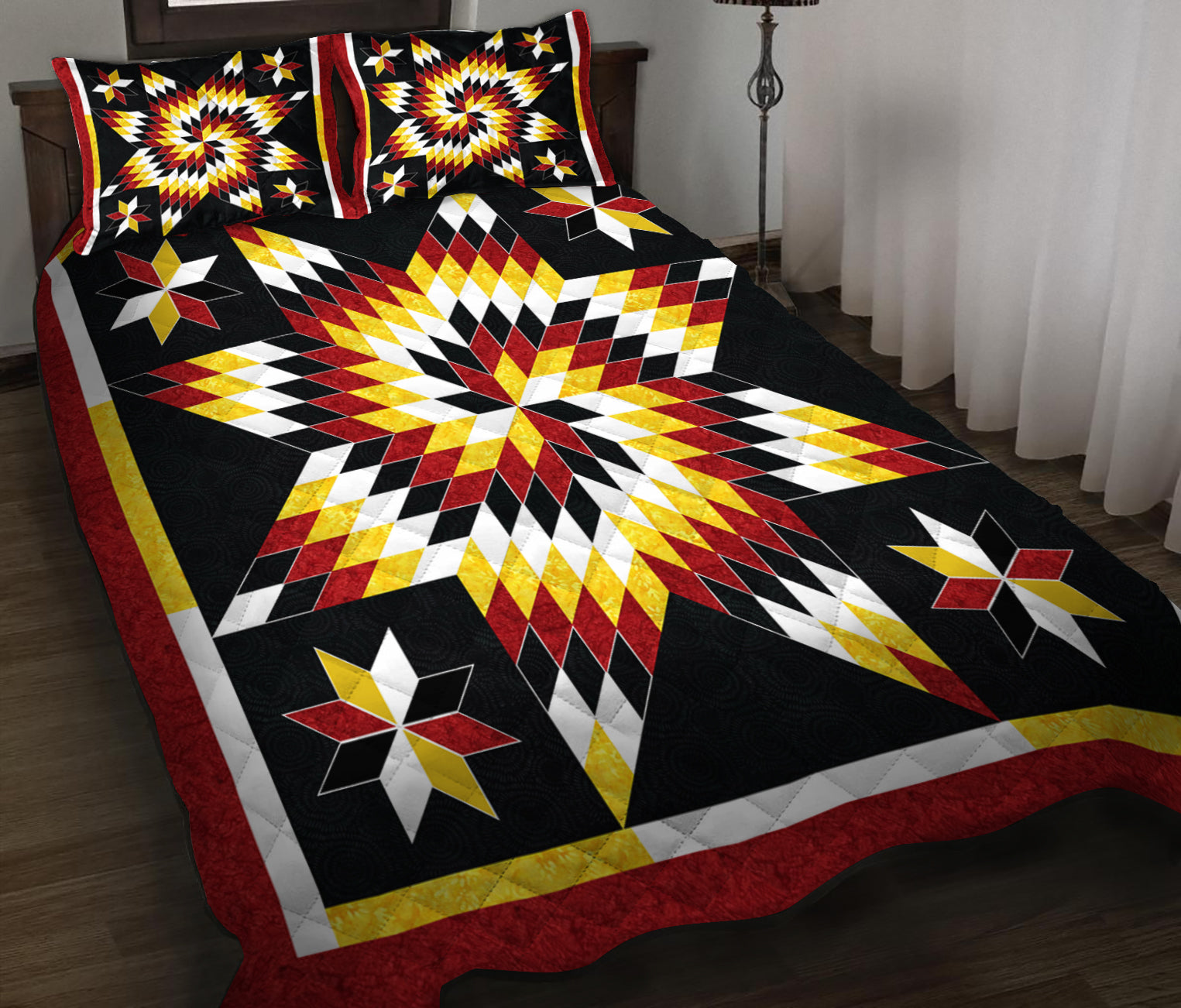 Native American Inspired Star Quilt Bed Set HN230505M