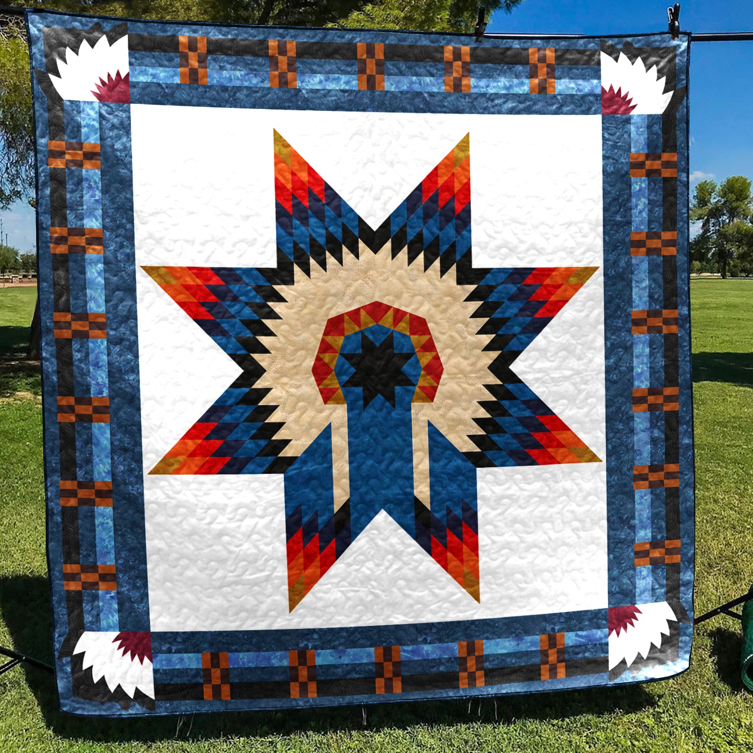 Native American Inspired Star Art Quilt HN250501M