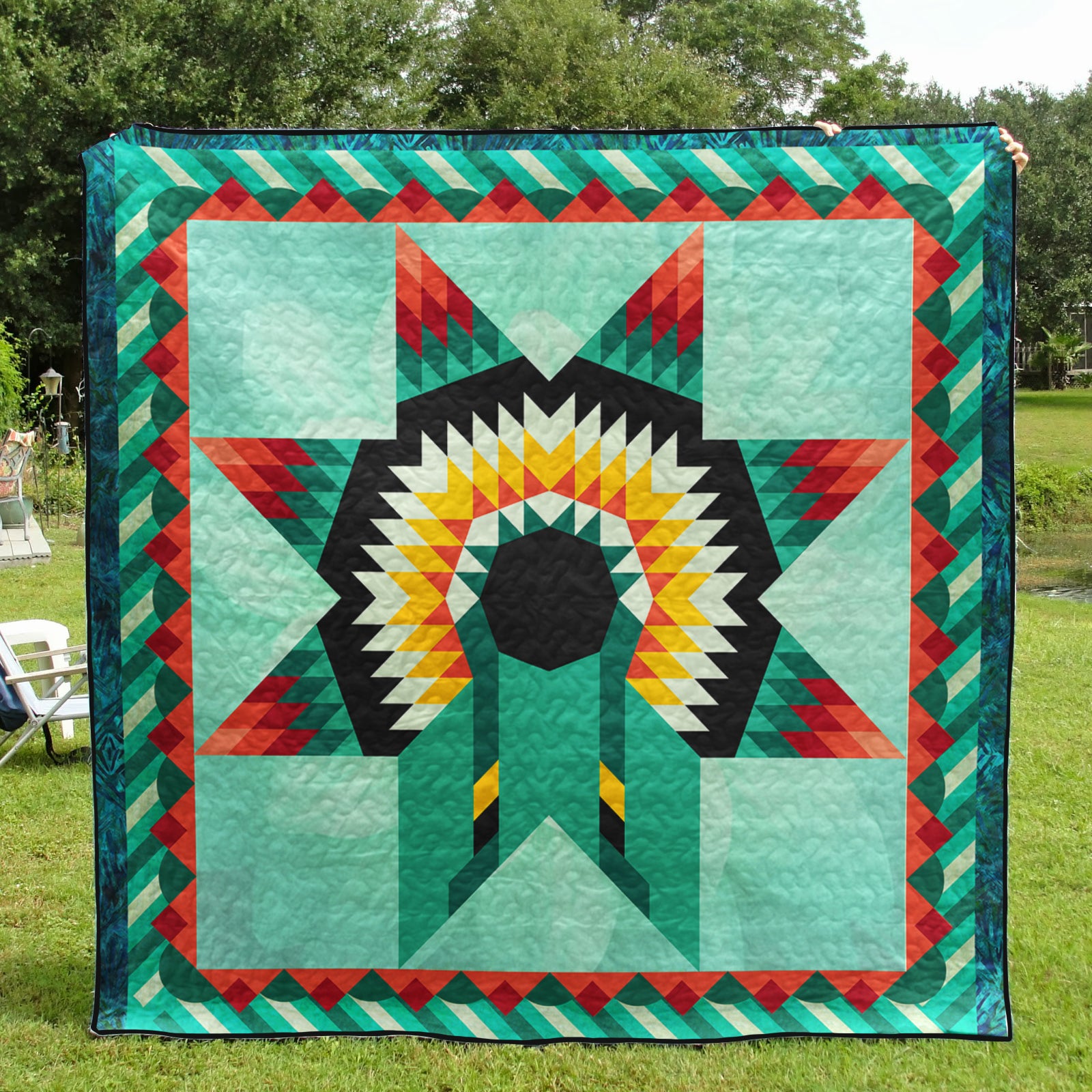 Native American Inspired Star Art Quilt HN01032301BL