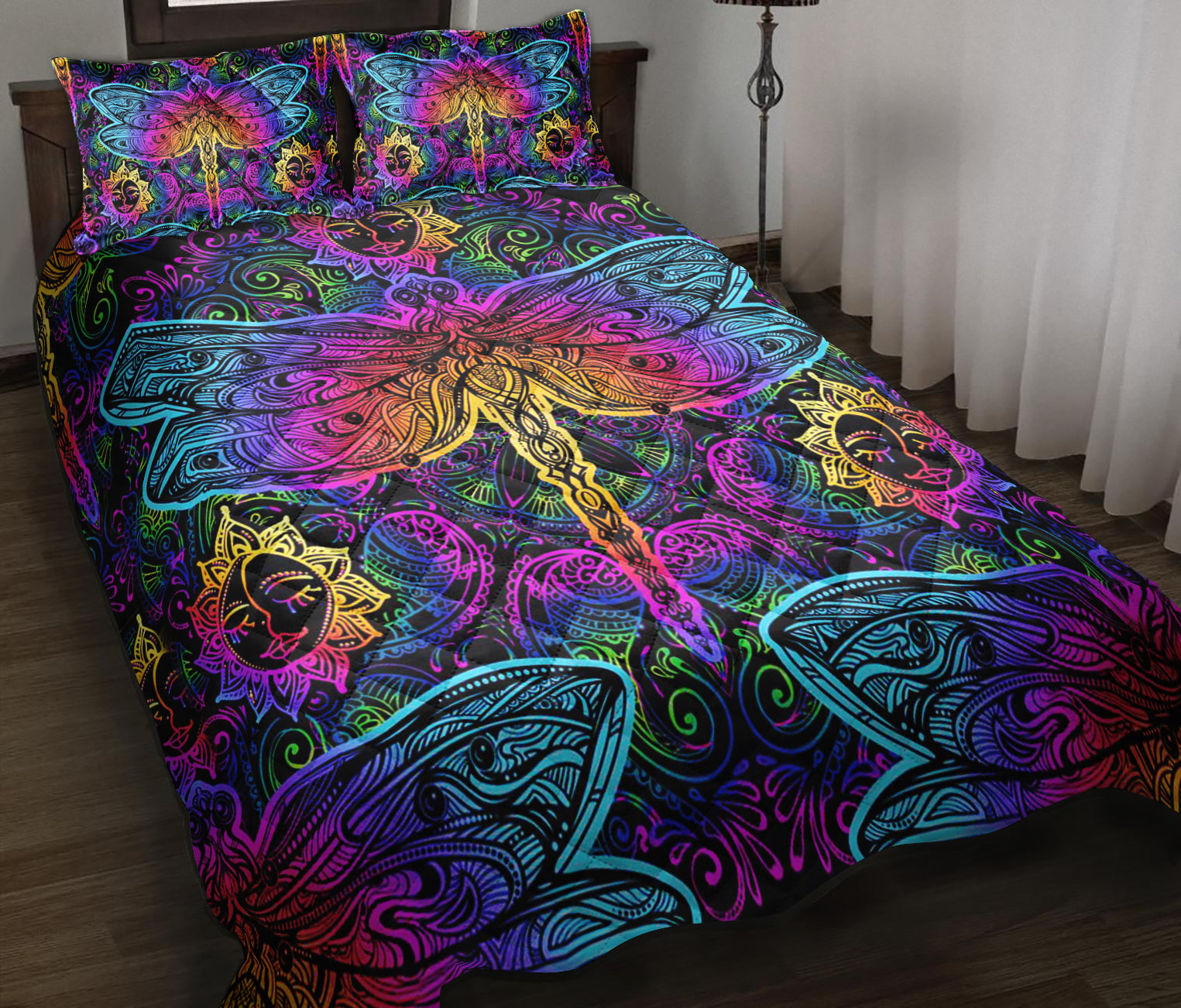 Paisley Dragonfly Quilt Bed Set ND270906