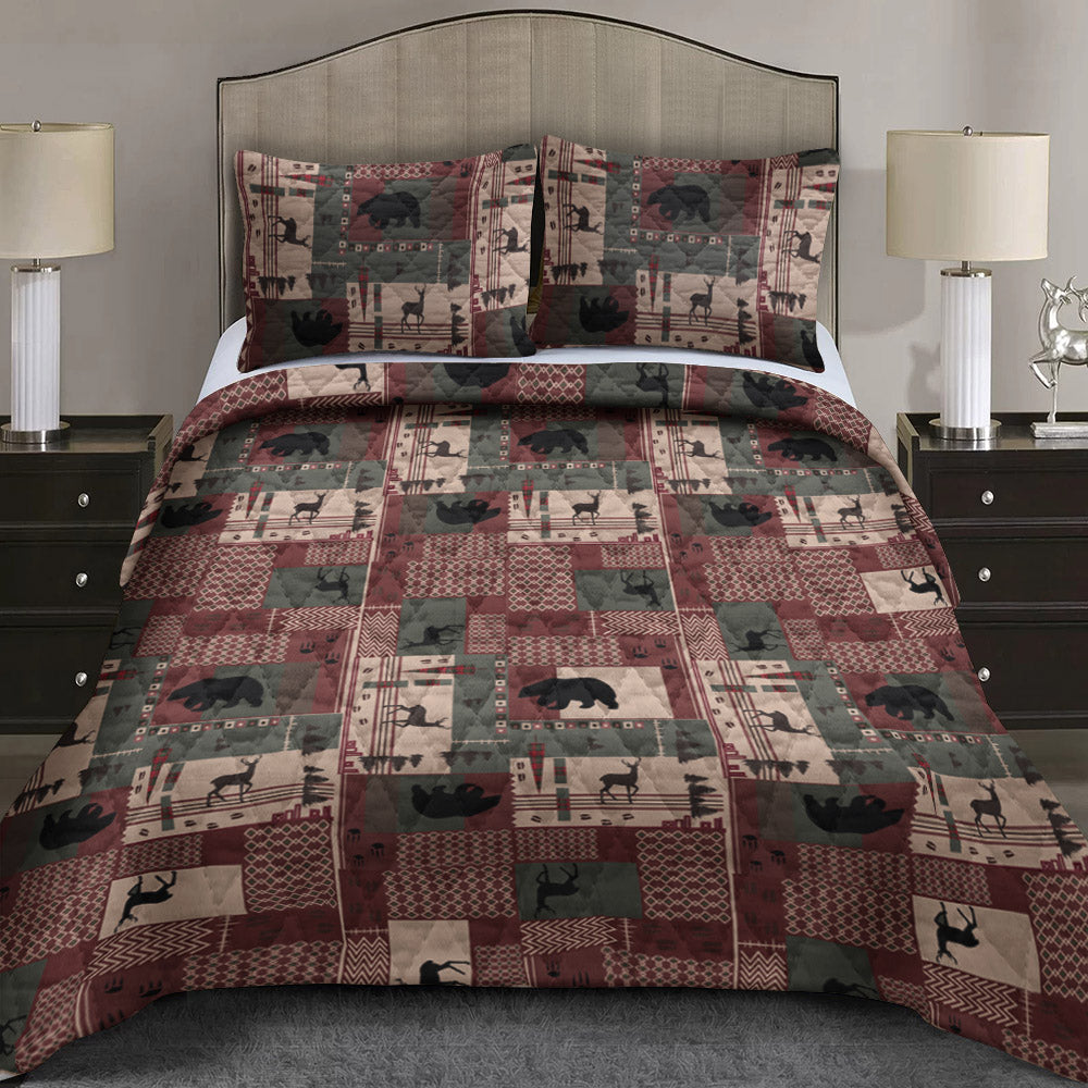 Rustic Moose CLA2609192B Quilt Bed Set