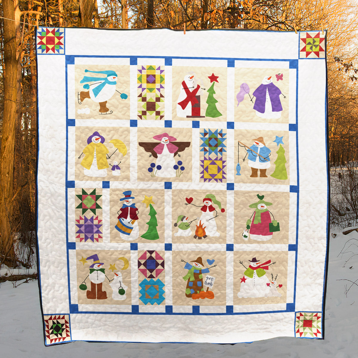 Snowman CLA1710516Q Art Quilt