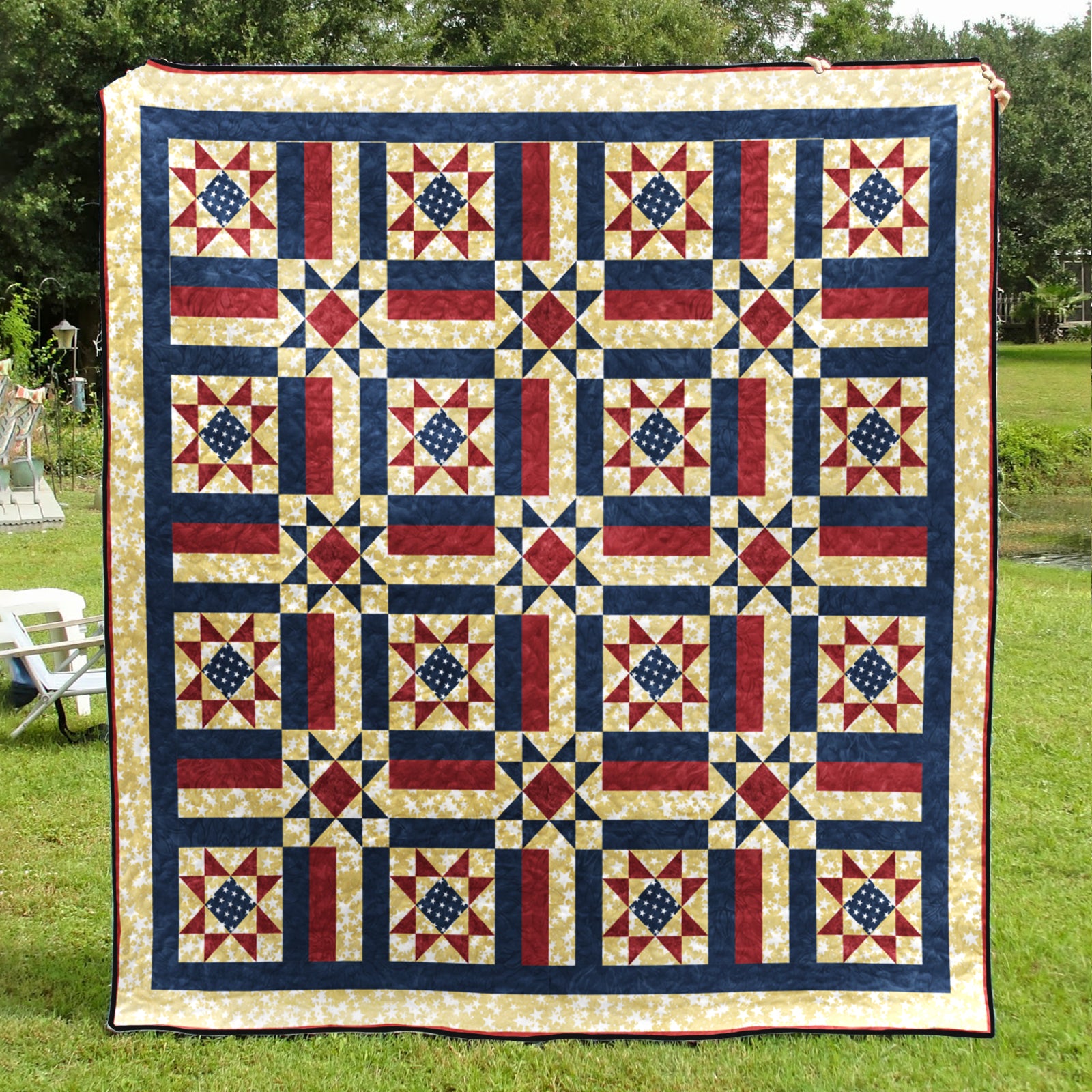 Star Patriotic Art Quilt MT110601A